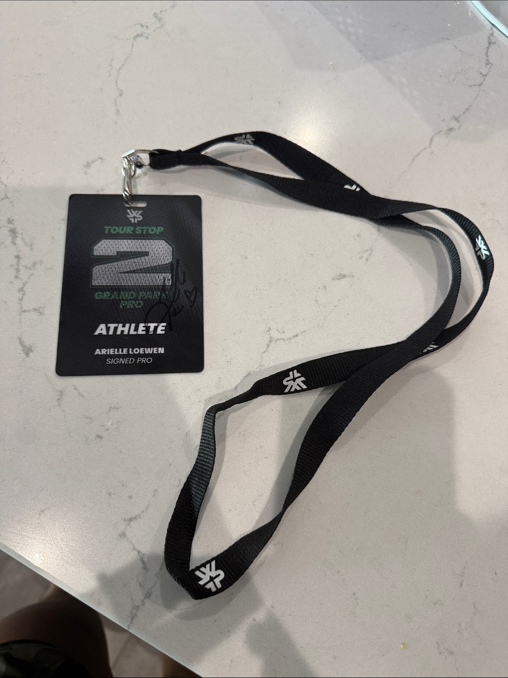 Athlete Event Lanyard and Badge - Black